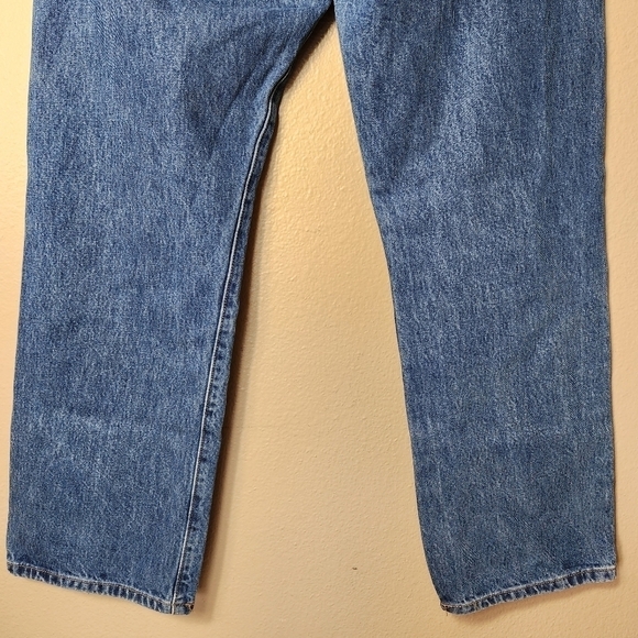 Levis Mens Vintage 90s 501 Button Fly Medium Wash Straight Leg Jeans-Size 36x30 - Picture 7 of 11